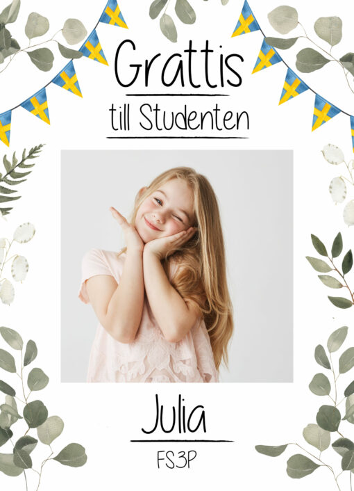 Studentskylt Akvarell